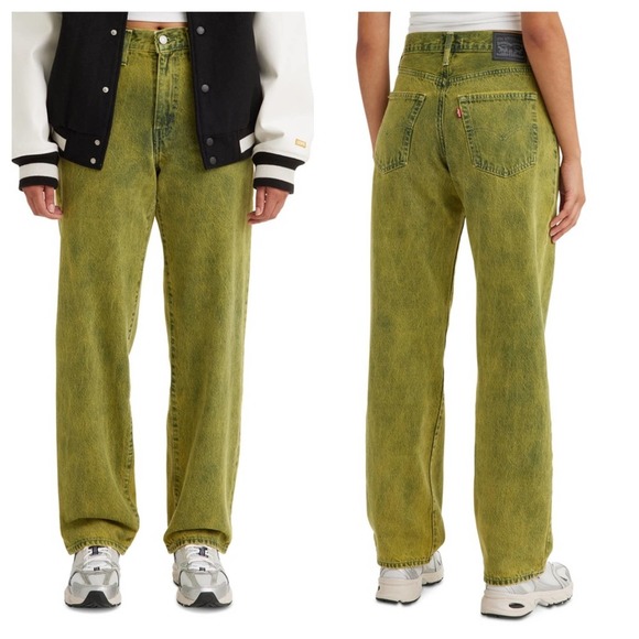 Levi’s 94 Baggy Jeans Acid Washed Green Retro 90’s Mid-Rise Straight… - Picture 1 of 6